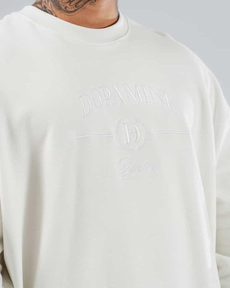 Buzo Oversize Para Hombre Blanco Dopamine