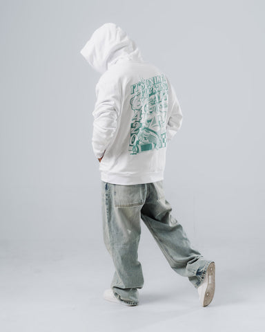 Buzo Oversize Para Hombre Blanco F*cking Art