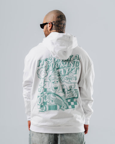 Buzo Oversize Para Hombre Blanco F*cking Art