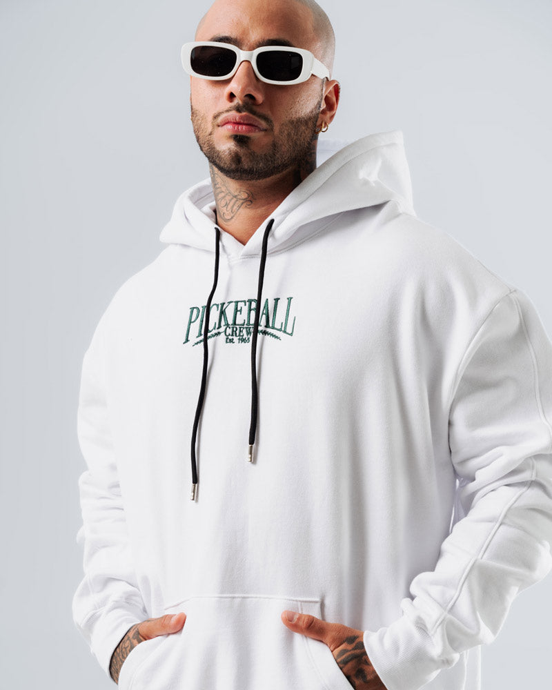 Buzo Oversize Para Hombre Blanco Pickeball