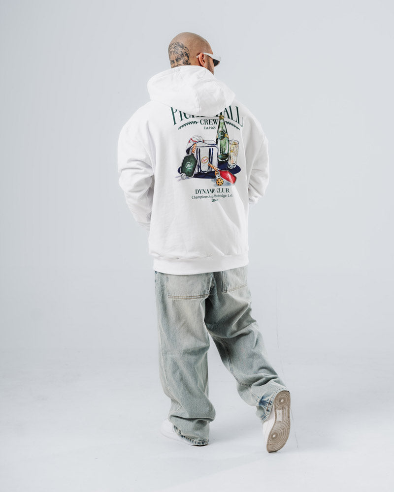 Buzo Oversize Para Hombre Blanco Pickeball