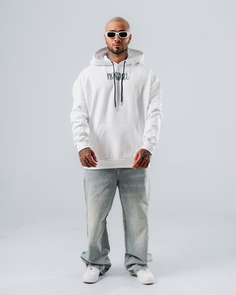 Buzo Oversize Para Hombre Blanco Pickeball