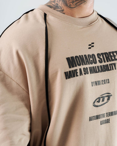 Buzo Oversize Para Hombre Taupé Streets