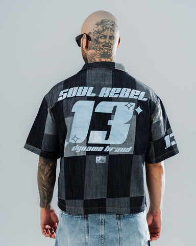 Camisa Boxy Fit Denim Clash