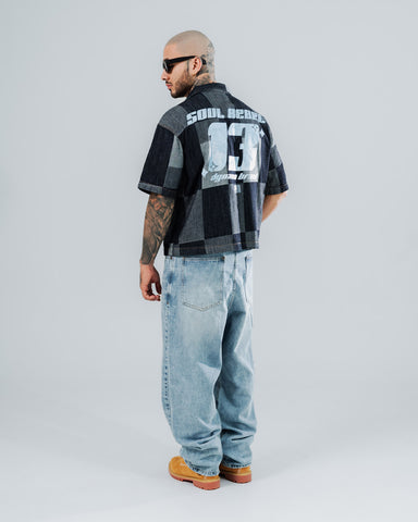 Camisa Boxy Fit Denim Clash