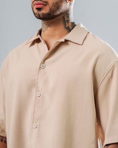 Camisa Boxy fit Beige Core