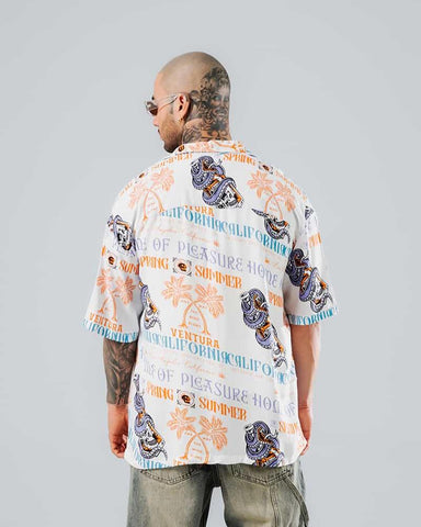 Camisa Para Hombre Oversize Crudo Serpiente