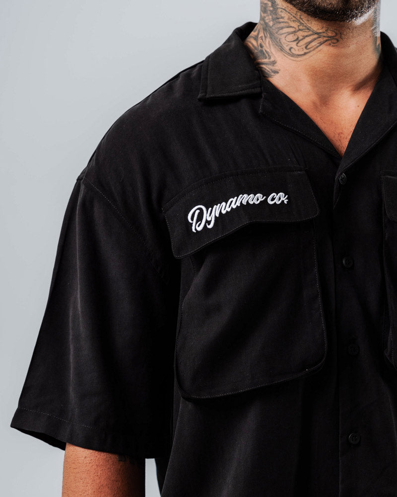 Camisa Para Hombre Oversize Negra Dynamo