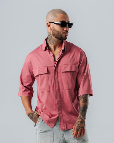 Camisa Para Hombre Oversize Palo de Rosa