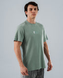 Camiseta Regular Para Hombre Verde Con Bordado D