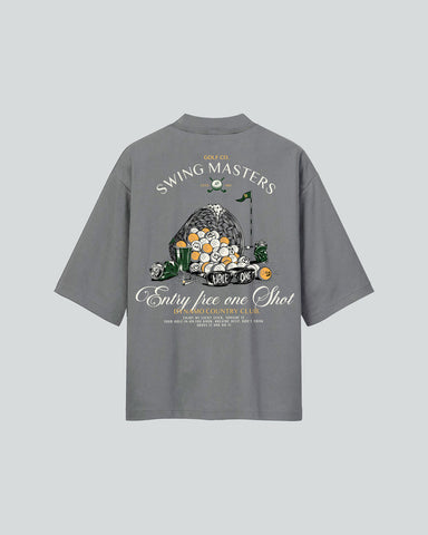 Camiseta Para Hombre Oversize  Gris Swing Masters