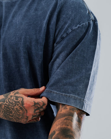 Camiseta Básica Oversize Alto Gramaje Azul