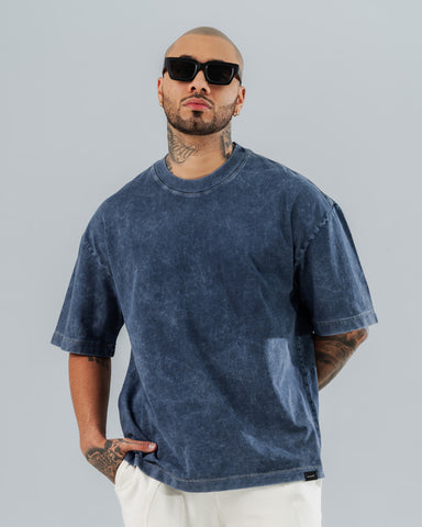 Camiseta Básica Oversize Alto Gramaje Azul