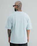 Camiseta Basica Oversize Azul Claro