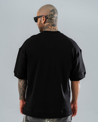 Camiseta Básica Oversize Negra - 270 Gramos