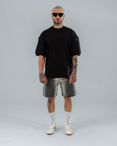 Camiseta Básica Oversize Negra - 270 Gramos