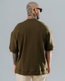 Camiseta Básica Oversize Verde Militar - 300 Gramos