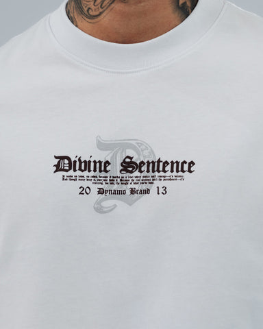 Camiseta Boxy Blanca Divine Sentence