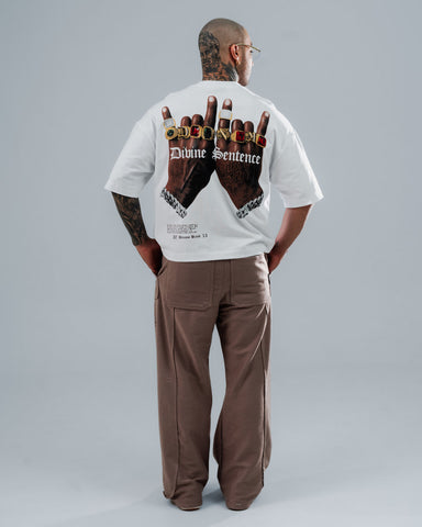Camiseta Boxy Blanca Divine Sentence
