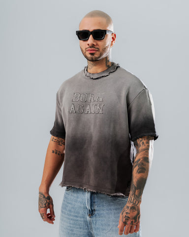 Camiseta Boxy Fit Acid Wash - Edición Born Again
