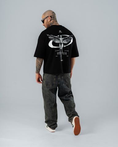 Camiseta Boxy Fit Ángel Cyborg