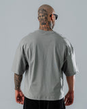 Camiseta Boxy Fit Básica Gris Claro