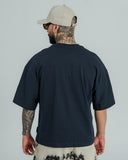 Camiseta Boxy Fit Básico Azul-Navy