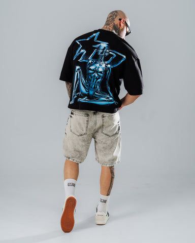 Camiseta Boxy Fit Blue Cyborg