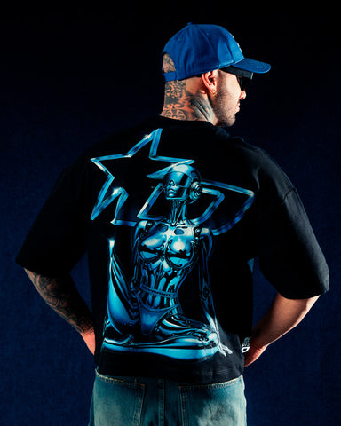 Camiseta Boxy Fit Blue Cyborg