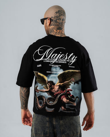 Camiseta Boxy Fit Majestic Ángel