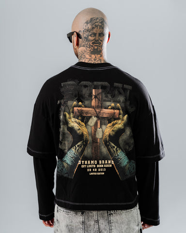Camiseta Boxy Fit Manga Larga - Edición Born Again