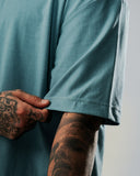 Camiseta Oversize Básica Azul Grisáceo