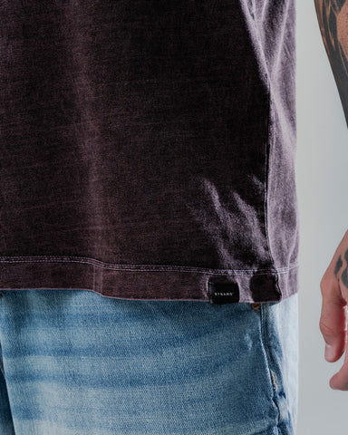 Camiseta Oversize Básica Lavanda - Acid Wash 270 Gramos