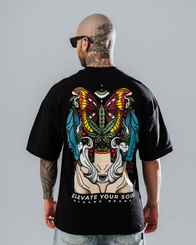 Camiseta Oversize Black Elevate Your Soul