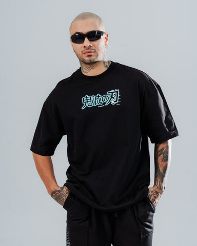 Camiseta Oversize Demon Slayer Black