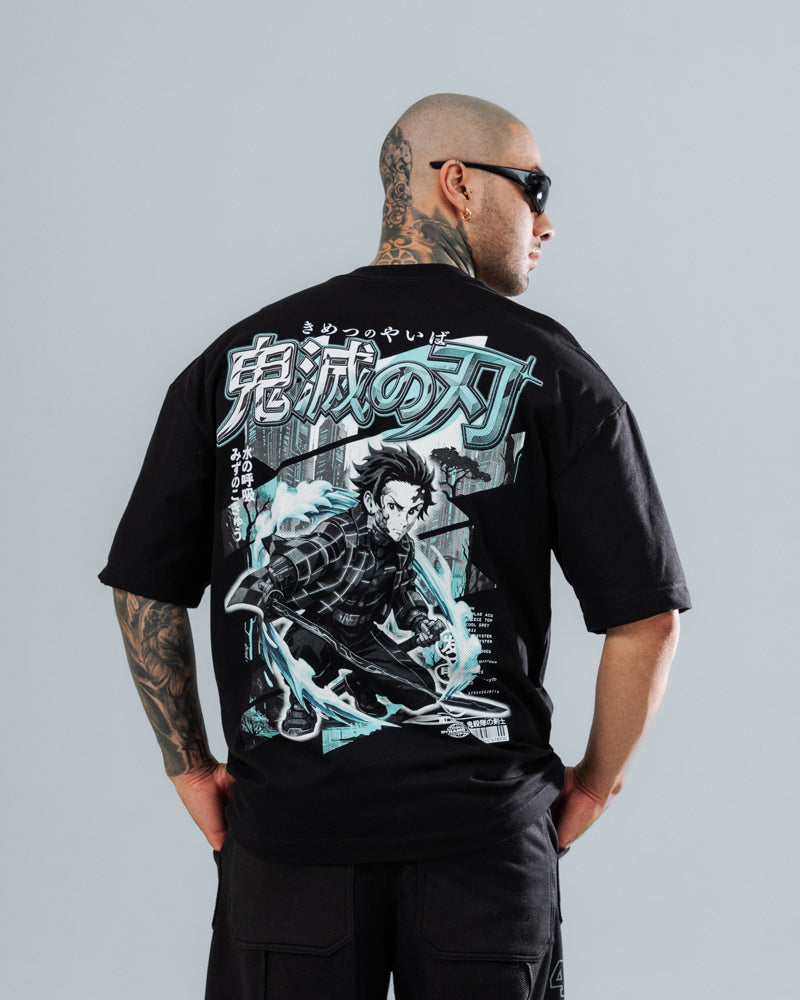 Camiseta Oversize Demon Slayer Black