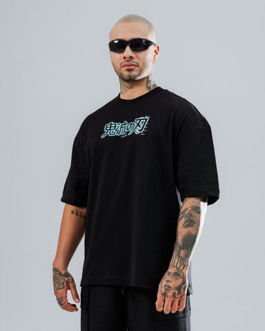 Camiseta Oversize Demon Slayer Black