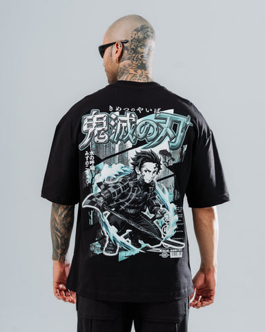 Camiseta Oversize Demon Slayer Black