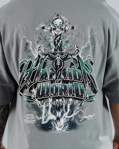 Camiseta Oversize Gris Cemento Warrior