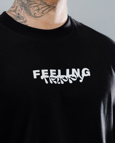 Camiseta Oversize Negra Feeling Trippy