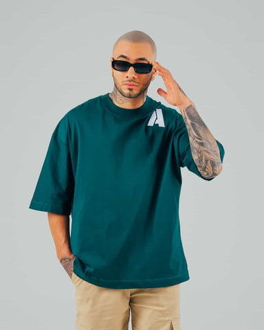 Camiseta Oversize Verde Pino Attitude