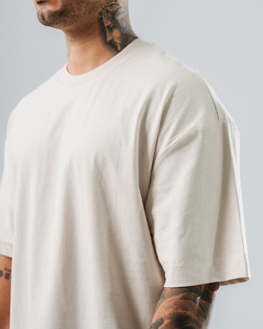 Camiseta Para Hombre Básica Oversize Silver
