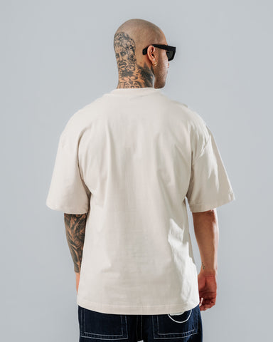 Camiseta Para Hombre Básica Oversize Silver
