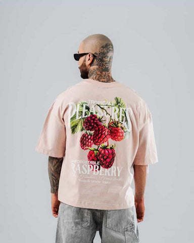 Camiseta Para Hombre Box Fit Curuba Raspberry