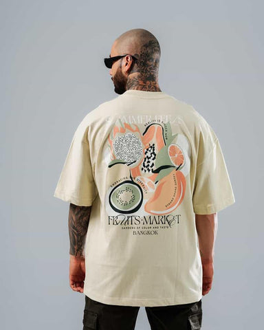 Camiseta Para Hombre Oversize Arena Fruits