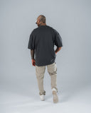 Camiseta Para Hombre Oversize Básica Gris Ceniza
