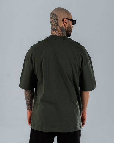 Camiseta Para Hombre Oversize Básica Verde