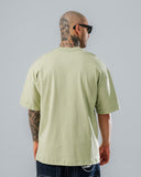 Camiseta Para Hombre Oversize Básica Verde Oliva