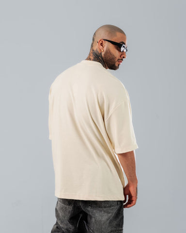 Camiseta Para Hombre Oversize Beige DHQ