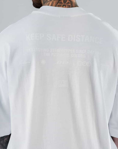 Camiseta Para Hombre Oversize Blanca Clean Details